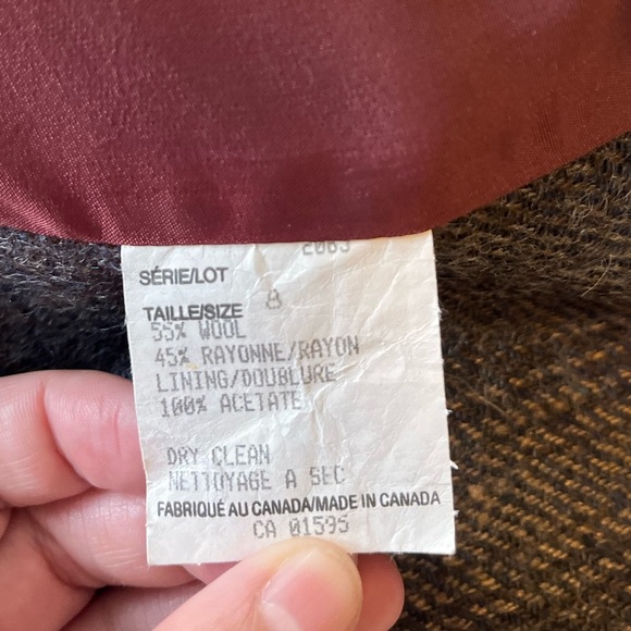 Vintage 90s Daniel Hechter Wool Blazer with Suede Collar 8 - Picture 11 of 16